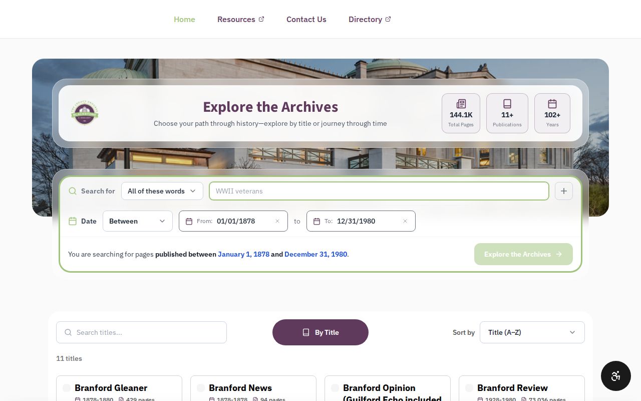 Branford city directory digitized archive search