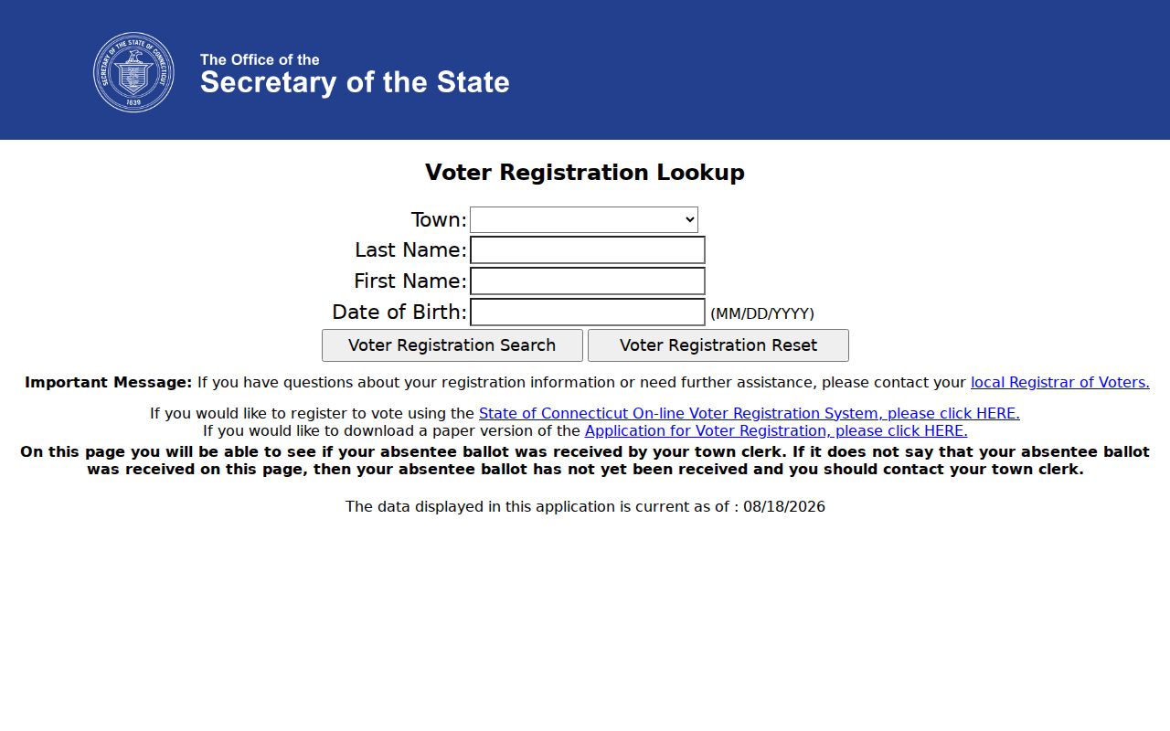 Branford residents directory Connecticut voter lookup source